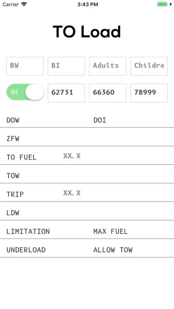 Tangkapan layar TO Load