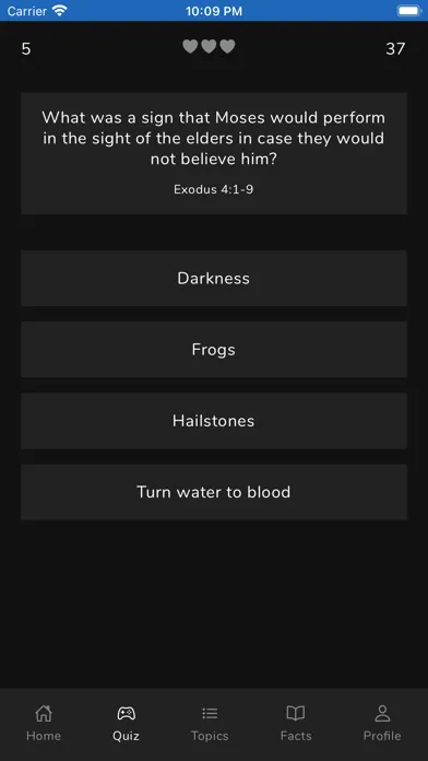 Bible Topics and Quiz Screenshots
