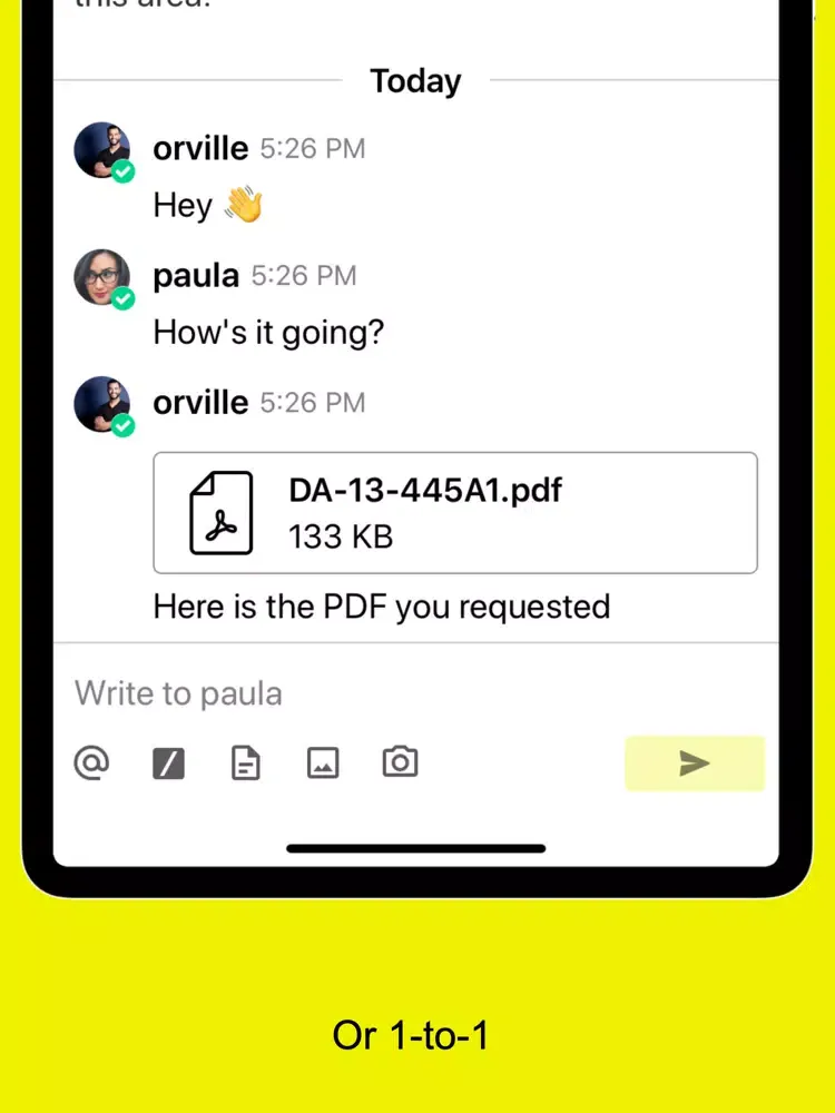 Capturas de pantalla de TomX - Team Messaging iPad 