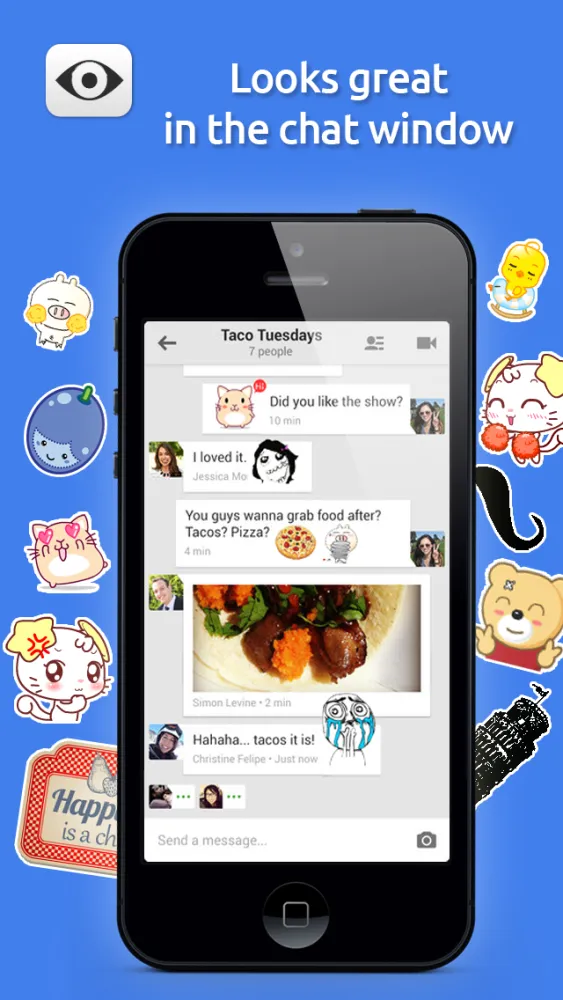 Captures d'écran de Stickers for Hangouts FREE Edition