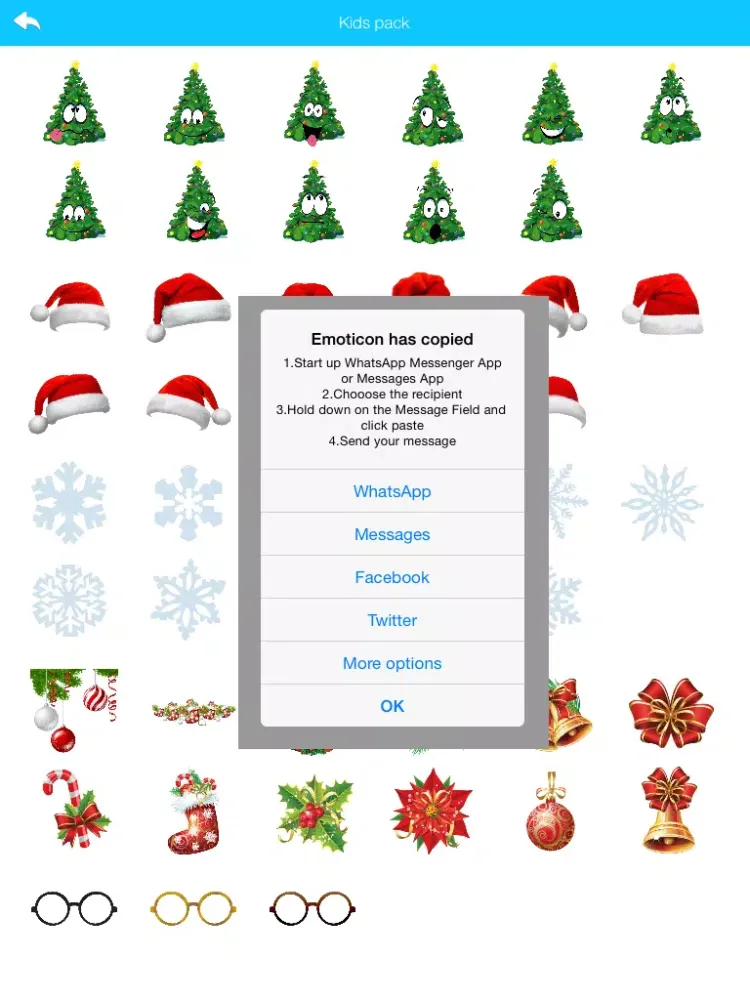 Capturas de tela do Christmas Stickers & Emoji for WhatsApp and Chats 2016 Edition iPad 