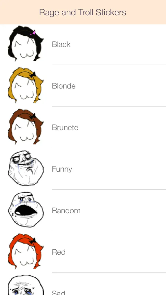 Zrzuty ekranu Funny Rage Stickers & Troll Faces Free - for WhatsApp & All Messengers!