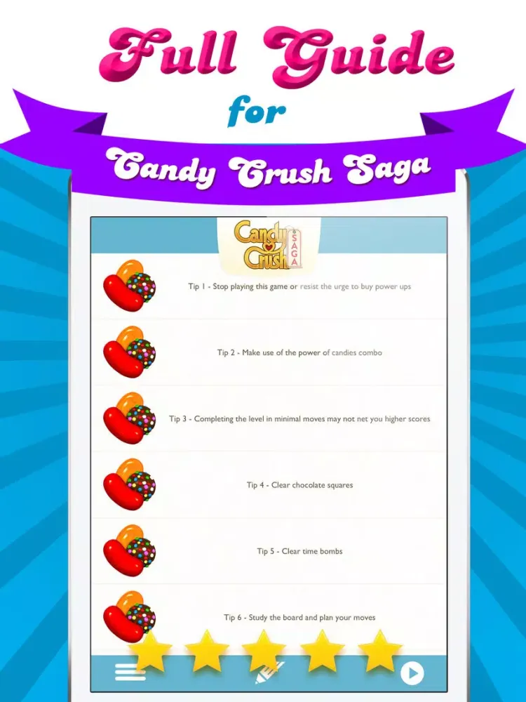 صور Tips, Video Guide for Candy Crush Saga Game - Full walkthrough strategy! iPad 