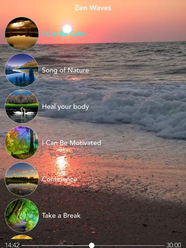 Zen Waves Pro - Ambient Music to Reduce Stress, Guided Meditation and Relaxation iPad  스크린샷
