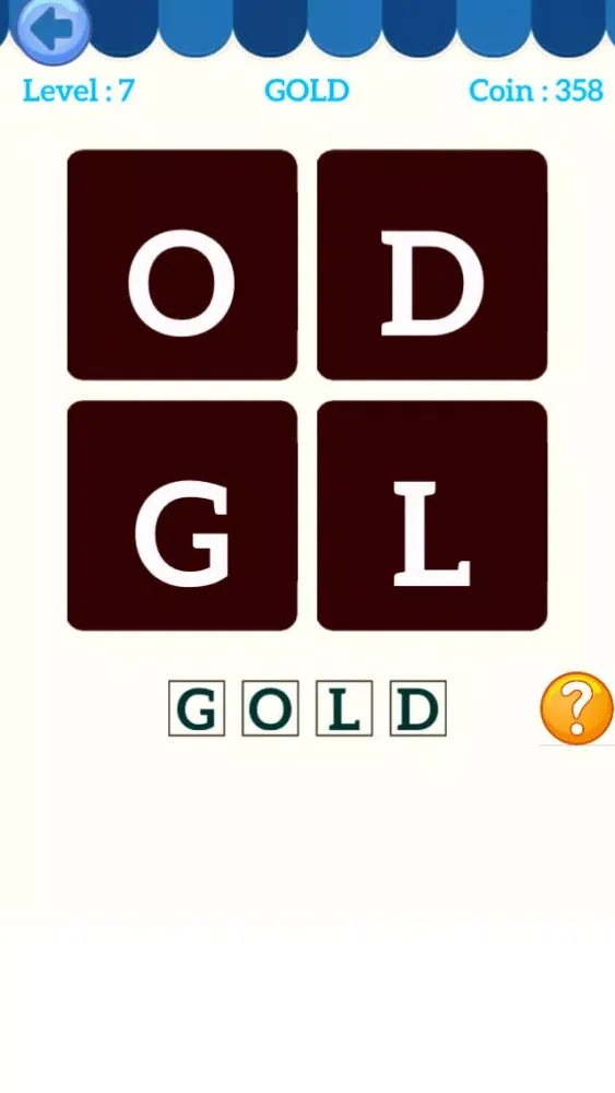 ภาพหน้าจอของ Four 4 Letters Word Brain: A word search bubbles games with friends