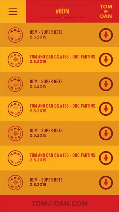 Capturas de pantalla de Tom and Dan Mediocre App