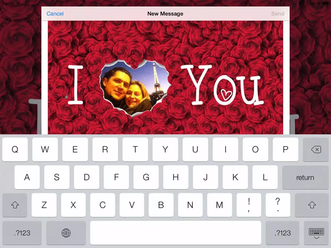 I Love You - Love Card Maker for Valentines Day iPad  स्क्रीनशॉट
