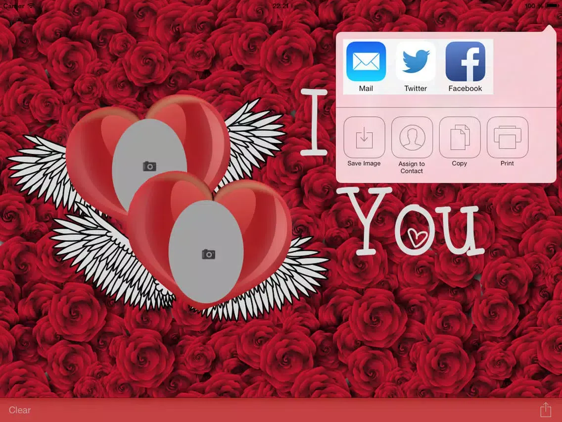 I Love You - Love Card Maker for Valentines Day iPad  स्क्रीनशॉट
