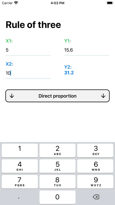Rule of Three - Calculator Ekran Görüntüleri
