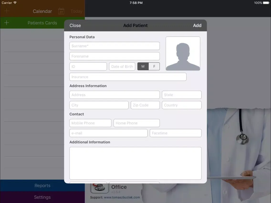 iDoctor Office iPad  Ekran Görüntüleri