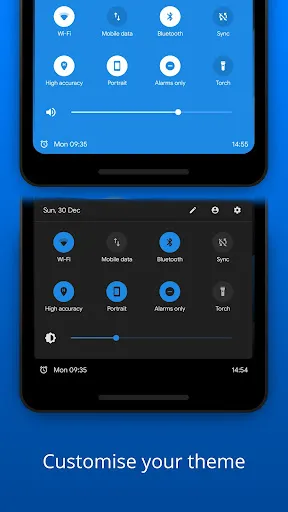 Bottom Quick Settings Screenshots