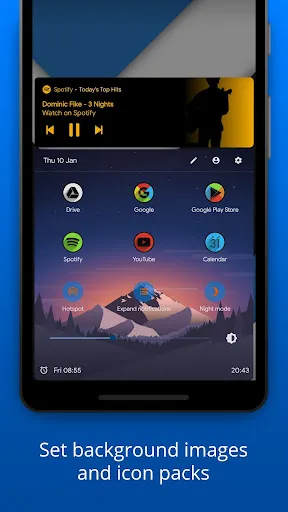 Bottom Quick Settings Screenshots