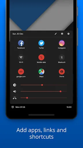 Bottom Quick Settings Screenshots