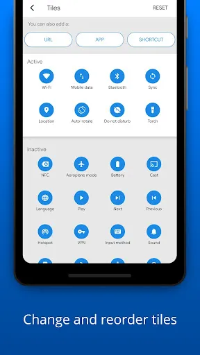 Bottom Quick Settings Screenshots