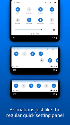 Bottom Quick Settings Screenshots