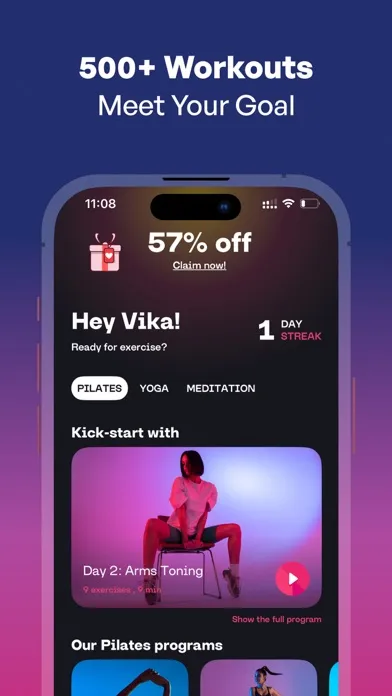 ภาพหน้าจอของ Wall Pilates Workout - Thrive