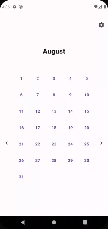 ภาพหน้าจอของ Birthday Calendar