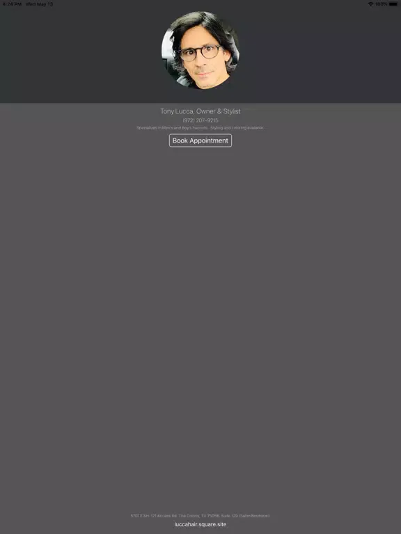Tonys Hair Co iPad 应用截图