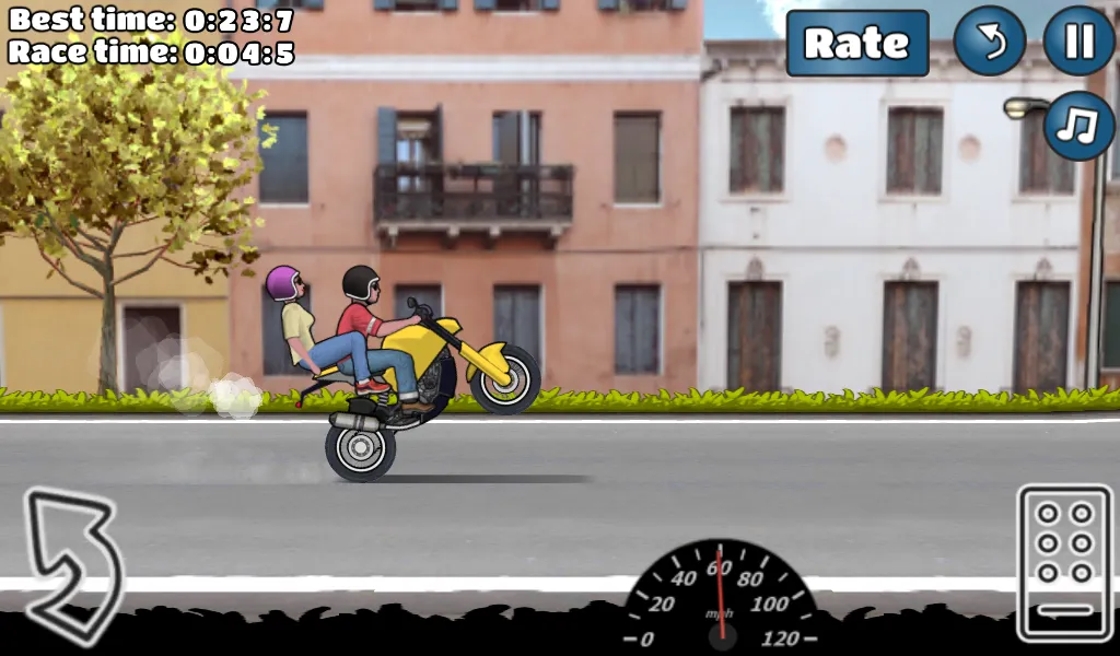 Capturas de tela do Wheelie Challenge
