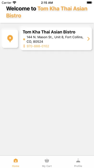 Tom Kha Thai Asian Bistro Screenshots