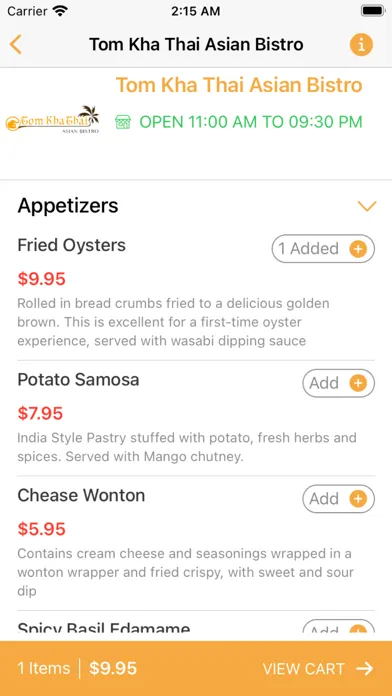 Tom Kha Thai Asian Bistro Screenshots