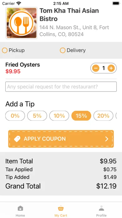 Tom Kha Thai Asian Bistro Screenshots
