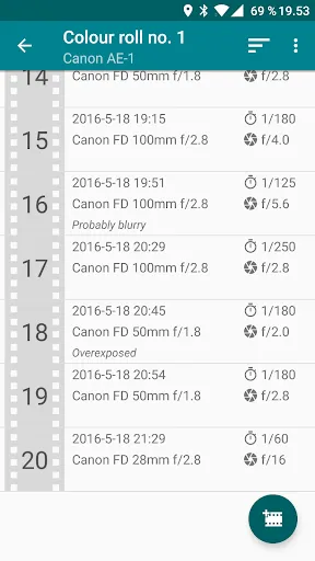 Exif Notes Screenshots
