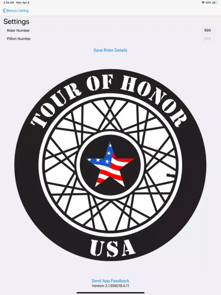 Tour of Honor 2019 iPad  سکرین شاٹس