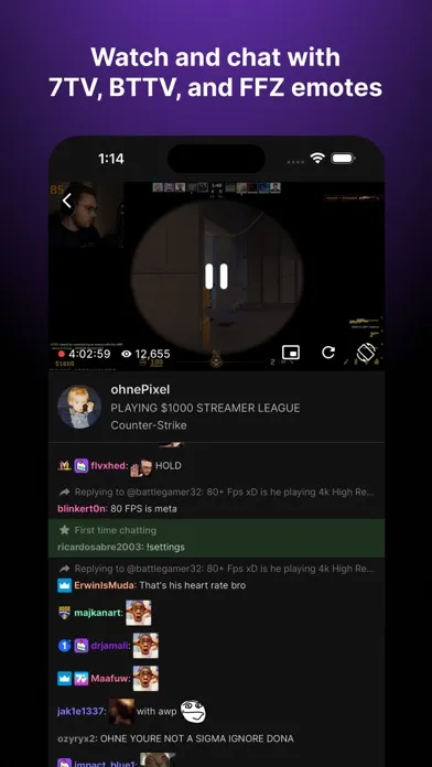 Frosty for Twitch Screenshots