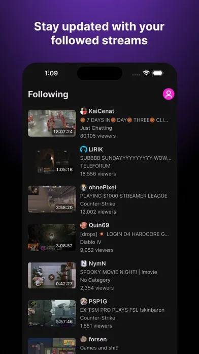 Frosty for Twitch Screenshots