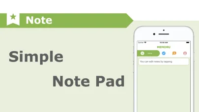 Captures d'écran de MEMORU PLUS / Simple Note App