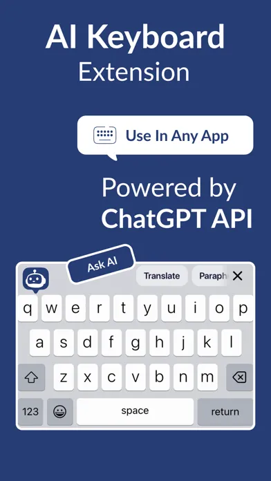 Capturas de tela do KeyboardAI - AI Extension