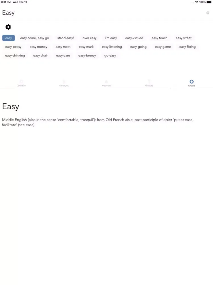 Capturas de tela do Easy Dictionary German iPad 