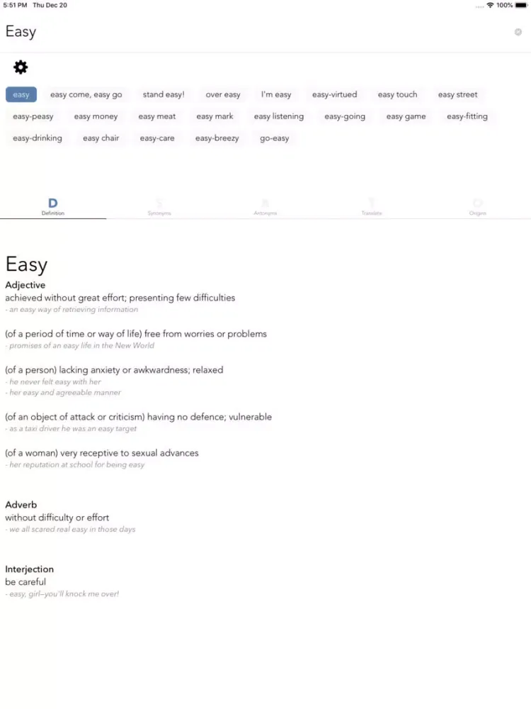 Zrzuty ekranu Easy Dictionary Indonesian iPad 