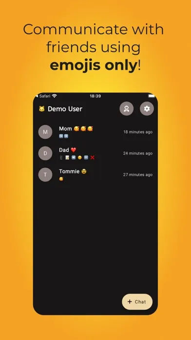 Emojichat - Emoji-Only Chat سکرین شاٹس
