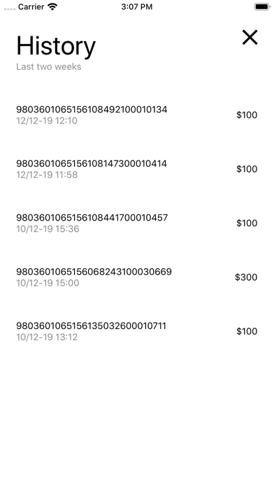 Capturas de tela do TOMRA Voucher Validator