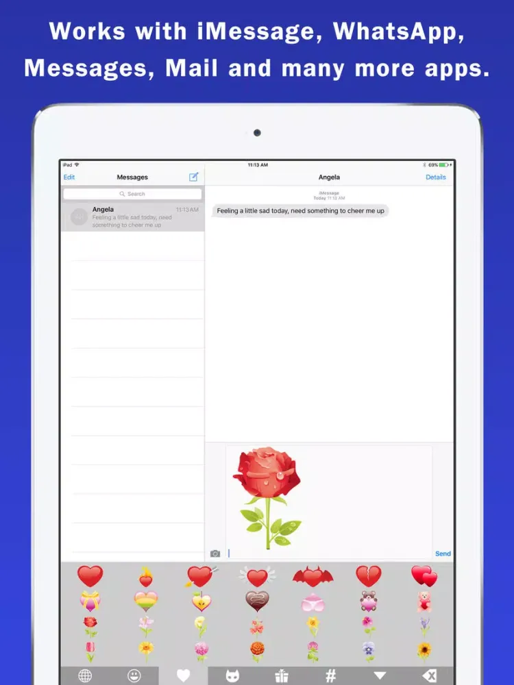 Smileys & Emoji Keyboard - Supersized GIFs Edition iPad  Screenshots