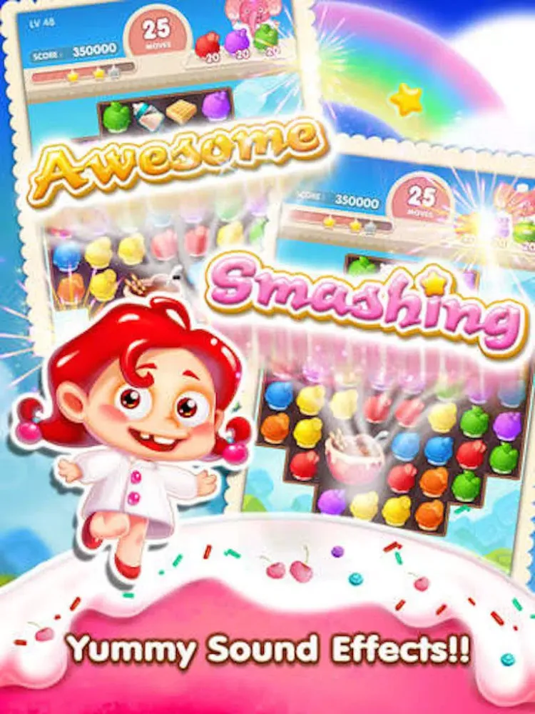 Crush Cookie - 3 match splash puzzle games iPad 應用截圖