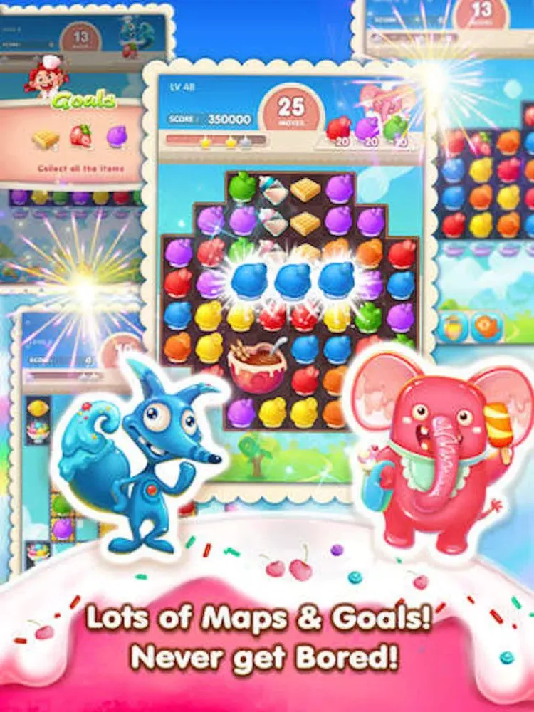 Crush Cookie - 3 match splash puzzle games iPad 應用截圖
