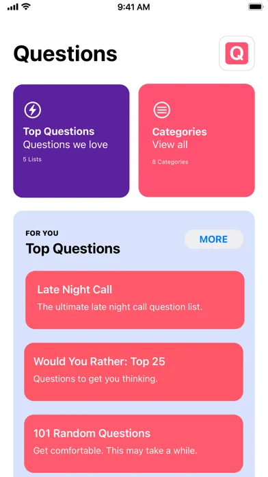 Captures d'écran de Questions Game