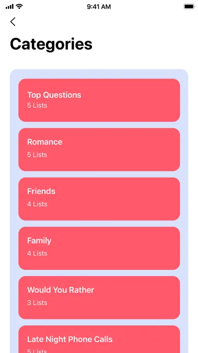 Captures d'écran de Questions Game