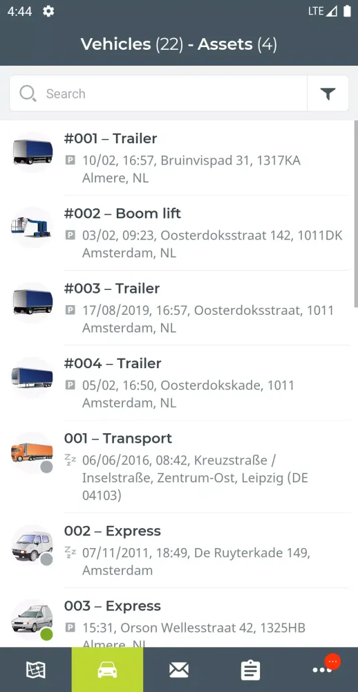 WEBFLEET Mobile Screenshots