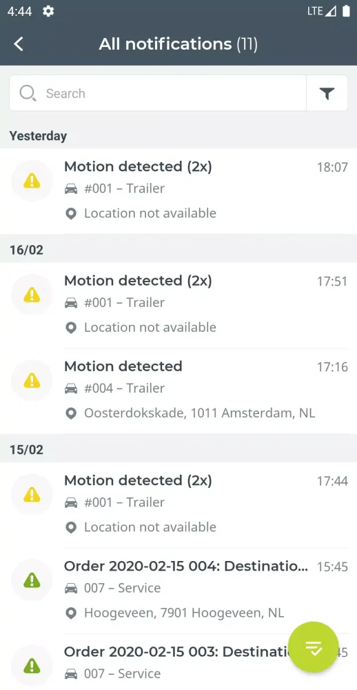 WEBFLEET Mobile Screenshots