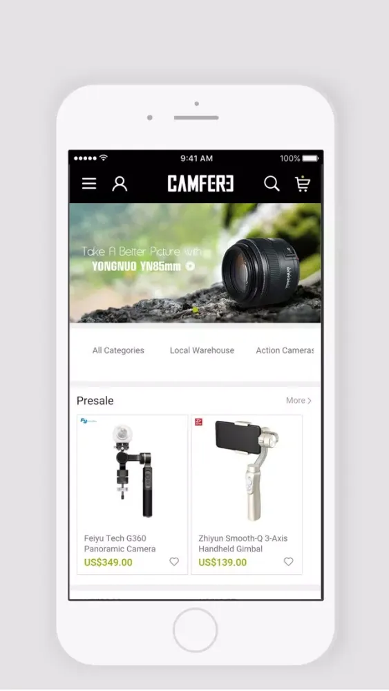 Ảnh chụp màn hình của Camfere Photography Gear Store