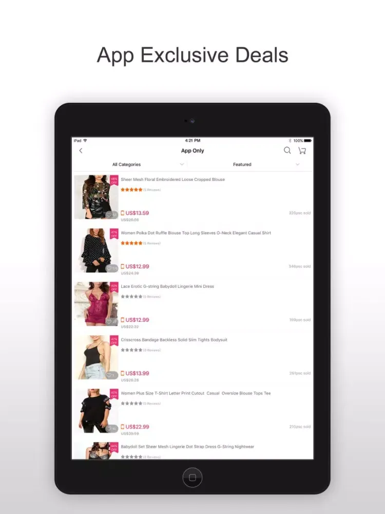ภาพหน้าจอของ Chicuu Fashion Clothing Center iPad 