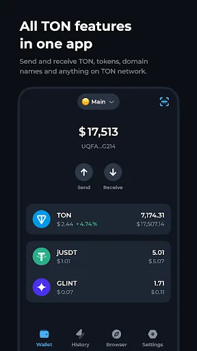 Tangkapan skrin Tonkeeper — TON Wallet