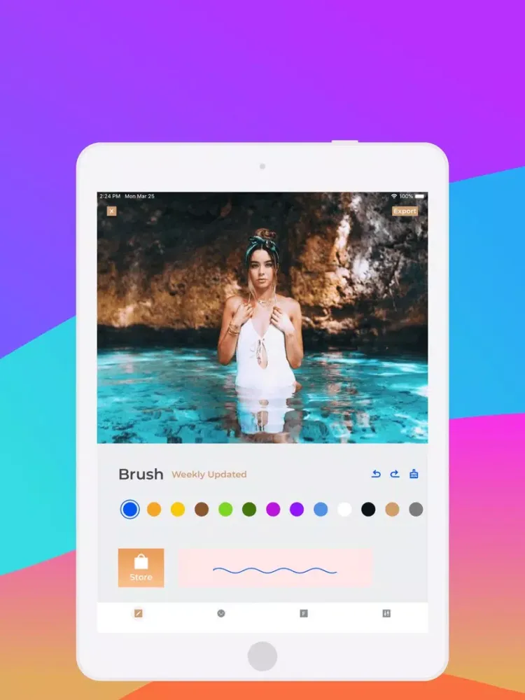 Ảnh chụp màn hình của Get Squiggle Brush for Photos iPad 