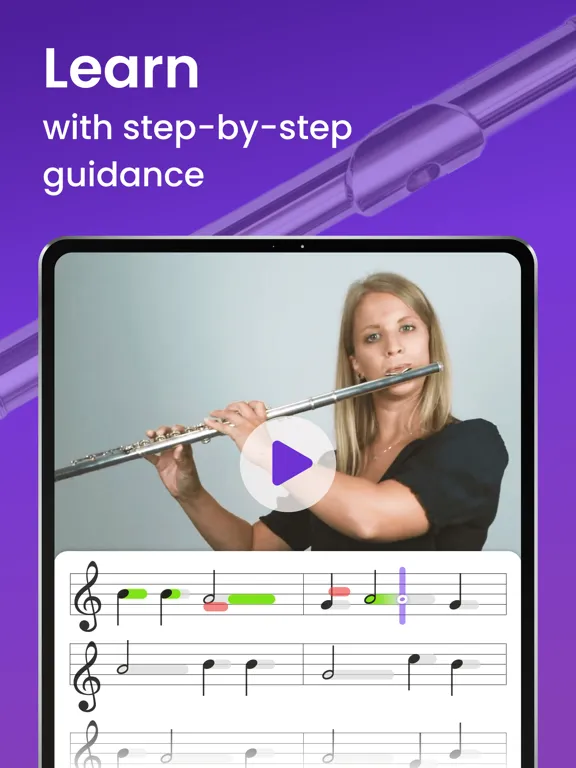 Learn & Play Flute - tonestro iPad  سکرین شاٹس