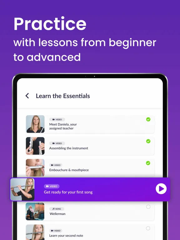 Learn & Play Flute - tonestro iPad  سکرین شاٹس