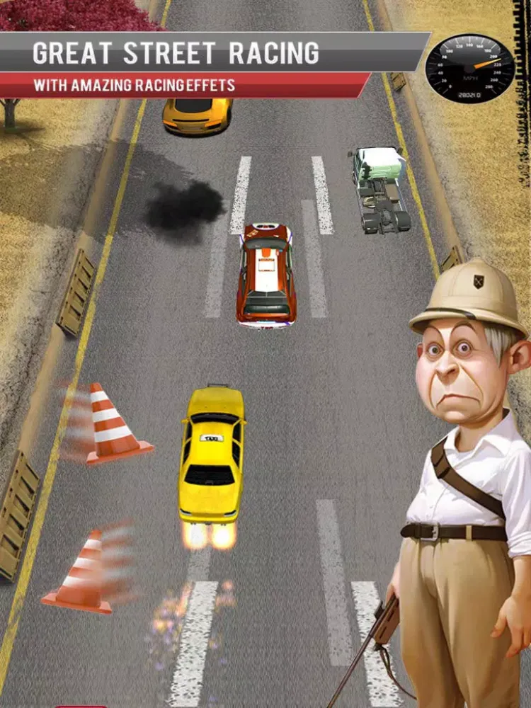 Screenshot di Angry Taxi Grandpa Free -Extreme Nitro Car Drag Race iPad 